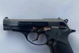 BERETTA MOD.84 9MM SHORT PISTOL, Italian manufactured 9mm Short 13-shot double-action pistol. The pistol is in very good condition, with original blueing and Pachmayr rubber grips.


