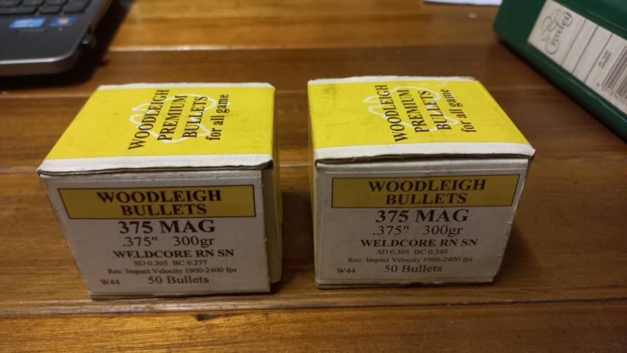 375 Woodleigh bullets , 2 Packets (50/packet)of Woodleigh bullets (300g), R1200 / packet
