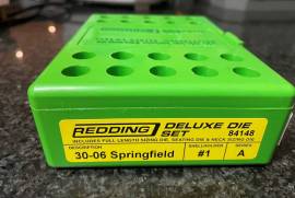 Redding Deluxe 3-Die Set 30-06 Springfield, Die Types Included:


Full Length Sizer Die (with decapping unit)
Expander Die for Pistol Sets and Neck Sizing Die for Rifle Sets
Profile or Taper Crimp Seater Die (with built in crimping ring and seater plug)

