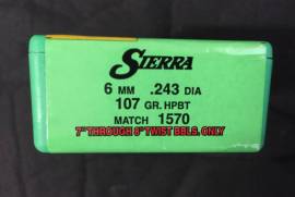 Sierra Matchkings, I have 12 boxes of Sierra 7mm 168 grn matchkings R1000 per box and 8 boxes of Sierra 6mm 107 grn matchkings R950.00 for sale. 