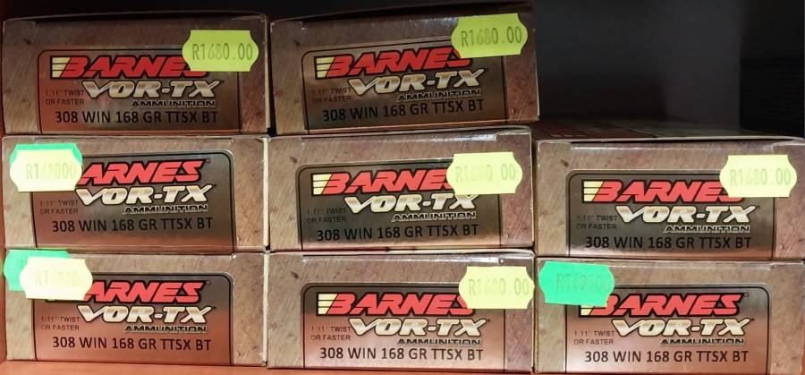 Barnes VOR-TX .308 win 168gr TTSX BT., New Barnes VOR-TX .308 win 168gr TTSX BT.