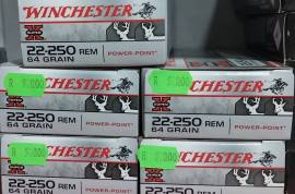 Winchester power-point .22-250REM 64gr., Brand new Winchester power-point .22-250REM 64gr.