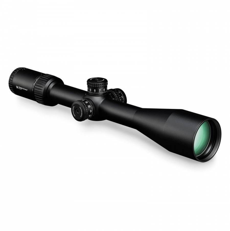 Vortex Strike Eagle 4-24x50mm MOA Riflescope, EBR-4 MOA reticle
Glass-etched Illuminated reticle
Second Focal Plane
Extra-low dispersion glass
Full Multi-Coated proprietary coatings increase light transmission with multiple anti-reflective coatings on all air-to-glass surfaces
Single-Piece 30 mm diameter tube
Aircraft-Grade Aluminum
Waterproof
Fogproof
Shockproof
Hard Anodized Finish
Tactical-Style Turrets