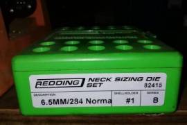 6.5x284 Norma Redding dies,  6.5x 284 Norma neck sizing die set. Neck sizing die used, but in good condition. Shipping for buyers account. 