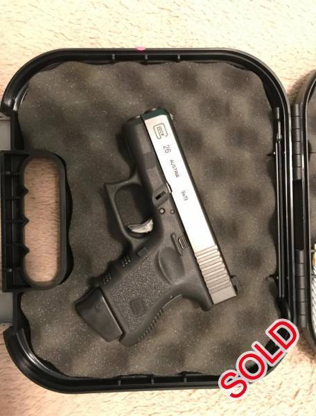 Glock 26, Mint condition. Fired 100 rounds. Extremely accurate.
Riaan 0837076159