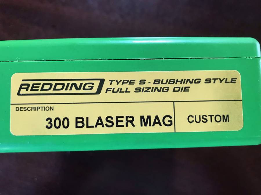 Redding 300 Blaser Magnum Dies, Type S Bushing Style Full Sizing Die and a Seater Die 