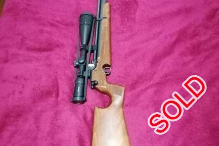 Air Arms S200 & Diving Cylinder, Spotless  Air Arms S200 in .177/4.5mm calibre, Hawke Vantage 6-24 x 50 half mildot IR Scope, 10 shot magazine fitted, Silencer, filling probe and a 6kg diving cylinder (serviced by Drager in June 2021). Open reasonable offers. 
WhatsApp Attie at 0 833284317