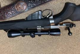 6mm Musgrave 303 conversion , 6mm Musgrave 303 conversion with brand new synthetic stock. 
6 x 40 Lynx Scope
Leather Sling
40 Rounds and gun bag included. 
R5000 onco. 