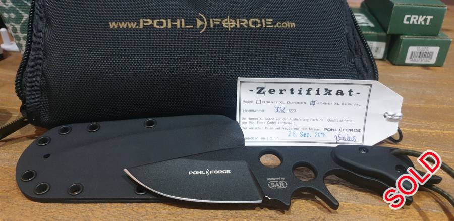 Pohl Force, Solid knife. Never used or carried. Still like new. 

Contact via WhatsApp.