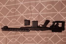Chassis , I am selling a APC chassis for a howa 1500 short action. It includes a 10 round mag and 2 5 round mags. It also includes a Mlock rail section and a bipod sling fitting. 0747926102. It's brand new 