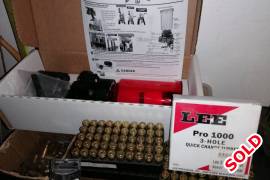 Lee progessive 9mm/223, Lee progessive
9mm dies
Two powder dispensers. 1x Brand new 
3 hole turret new
Powder through funnel new
Spares
Catchbase
Two sets of disks
Extras etc
Whatsap 082 49 22258 for information 
​
 