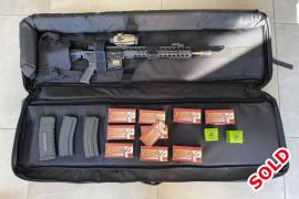 Musgrave AR 15 223 for sale, - Musgrave AR-15
- Sight Mark Wolverine 1x28 FSR Red Dot Sight
- 3 Magazines
- 274 rounds
- AR rifle bag
- 1100 once fired bullet cases