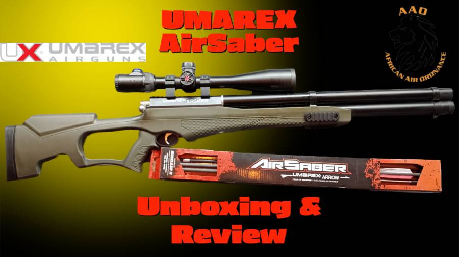 Umarex Air Saber , Awesome rifle like new  Umarex Air Saber   can push a 340gn arrow at over 400fps   400 ftlbs of power  fill pressure is 250 bar comes with 3 new arrows   good for large game  rifle is like new  brought in to do Video Reiew on my Youtube channel   https://youtu.be/GBLnrS87Ids
The rifle retail New for R13000
Feel free to whatsapp me for info   27791598407 Im Negtable on the price  shipping for buyers cost 
 