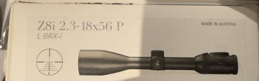 Swarovski Z8i 2.3 - 18 x 56 P L BRX-i, Brand new scope in box, never used, never mounted, currently retailing for over R70k +, this at a bargain price, no need for the scope, hence want to sell

 