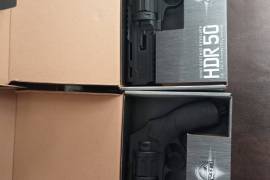 HDR 50 AirGun Co2, 2x  UMAREX HDR 50 HOME-DEFENCE REVOLVER – .50 CAL.
They are basically brand new and hardly been used. 
Includes 50 Calibre Solid Nylon Balls/Pepper Balls

Only reason I am selling them is we are immigrating.