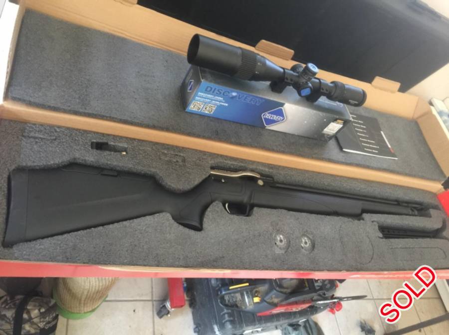 Kral Puncher Maxi S, Kral puncher maxi s. Purchased 3 months ago. Gun and accessories in original box. Asking R6500,00. Approximately 500 pellets shot 

I have an optional discovery scope 3-12x42. I would like R1000,00 for the scope with mounts but it is an optional sale 