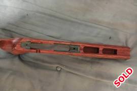 GRS Stock, Red GRS adjustable stock for Tikka rifle. Will fit bull barrel. Has been beded.  R5000 excluding delivery