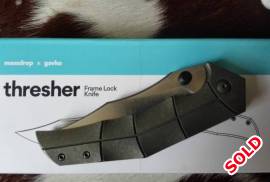 Massdrop Gavko Thresher, Knife is in fantastic condition and comes complete with packaging. Action is awesome and this came at quite a expense getting it into the country.

Collect in cape town or I can ship via postnet for R99

Please contact me via email first or whats app