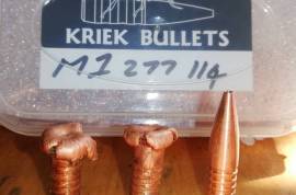 Kriek Bullets, Kriek Premium Monolithic Bullets for Sale.
Your companion for the far-away plains.
Extremely Accurate - Extremely High Performance!
Please visit http://www.sapremiumbullets.co.za/sapremium-kriek.html to view our products and place an order. You will also find a downloadable Bullet File for QL there.
Turnaround time +-30 days, Delivery Countrywide by TCG at +-R99.