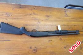 Pump action shotgun, R 5,000.00