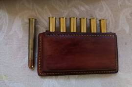 Ammo Pouch , Hand Stitched leather ammo pouches made to order. 5-8 Rounds (Depending on the caliber). Pictures shows .270win, 470NE and Martini Henry. Courier can be arranged. Contact me on 082-223-4718 (No Email please) to place your order?