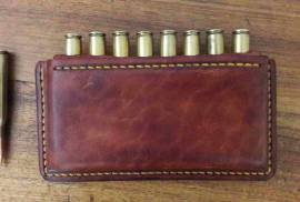 Ammo Pouch , Hand Stitched leather ammo pouches made to order. 5-8 Rounds (Depending on the caliber). Pictures shows .270win, 470NE and Martini Henry. Courier can be arranged. Contact me on 082-223-4718 (No Email please) to place your order?