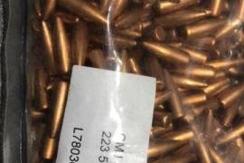 .223 CMJ 55Gr bullets, Per 1000.
