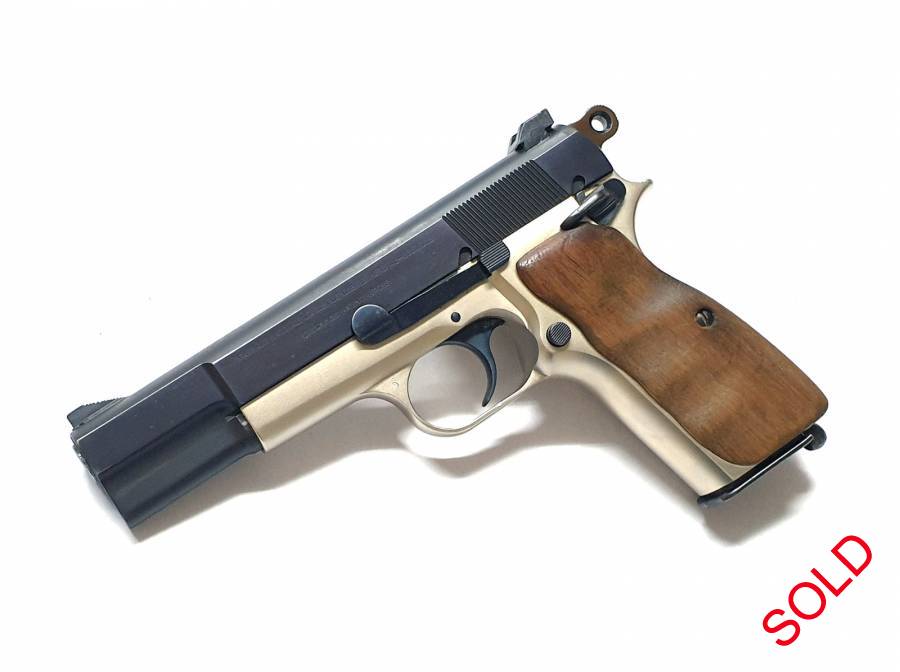 FN Browning Hi-Power FOR SALE, FN Browning Hi-Power, 9mmP semi-automatic pistol available for sale from dealer.

To view more pictures and information and to make an enquiry on this firearm, please visit the following link, and send your enquiry from the product page:
http://theguntrove.co.za/browse-firearms/fn-browning-hi-power/

The Gun Trove
www.theguntrove.co.za