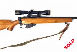 Lee-Enfield Sporterised Rifle FOR SALE, Lee-Enfield No. 4 Mk 2 (F), sporterized and refinished, .303 British, bolt-action rifle available for sale from dealer.
Fitted with a Niko Sterling Gold Crown 4 x 40 Wide Angle scope, and includes a leather and fabric sling.

To view more pictures and information and to make an enquiry on this firearm, please visit the following link, and send your enquiry from the product page:
http://theguntrove.co.za/browse-firearms/lee-enfield-sporterized-2-2/

The Gun Trove
www.theguntrove.co.za