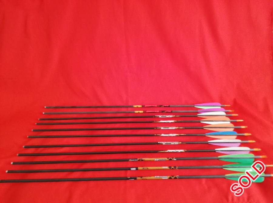 11 x Carbon Arrows complete ... BARGAIN , 11 x Carbon Arrows complete with fletches , nocks and inserts ...
27