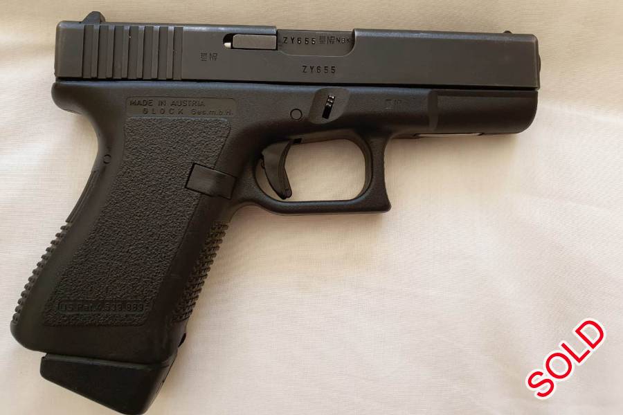 9mmP GLOCK PISTOL FOR SALE, I AM ADVERTISING THIS PISTOL FOR A FRIEND. HAS NOT BEEN USED MUCH BY THE CURRENT OWNER. ( ONLY FIRED 6 SHOTS ). PLEASE CONTACT ME ON  0825678437