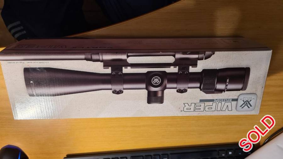 Vortex viper 6.5-20x50 w rings/Sunshade, Selling my viper. a Few months old, went to the range once to zero scope on my 22250. Got my 6.5cm a week later and never used the 22250 again. I want to upgrade to FFP scope. scope is as good as brand new. I am including picatini mount rings and a sunshade with combined worth of over R2000. 

Box with all the goodies inside included, whylo warranty card and everything. 
Based in Polokwane, Postnet can be arranged.
Please W.app me 0n 0729361443.