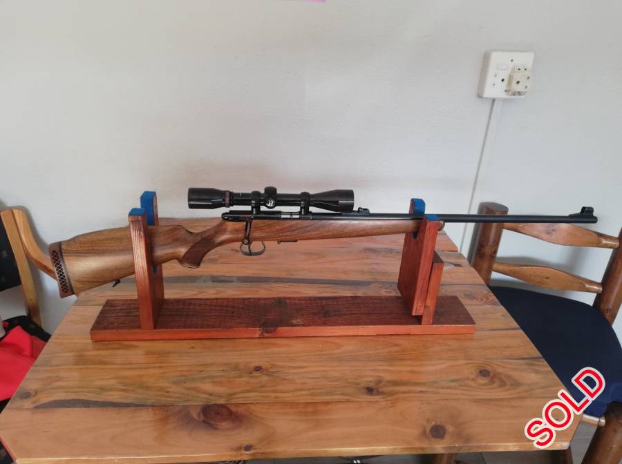 Krico .22LR, .22LR Krico 5 shot rifle in as good as new condition with Bushnell 4 x 38 scope,fired less than 500 shots at R6000
No dings or scratches on stock
Contact Francois at 0849099317


