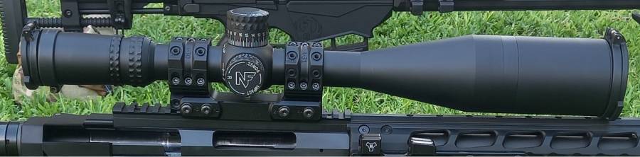 NIGHTFORCE NXS - 5.5-22x56mm MOAR (SFP) ZeroStop , NIGHTFORCE NXS - 5.5-22x56mm MOAR (SFP) Highspeed turrets, ZeroStop with Illuminated reticle for sale.
Item code C434
Included:
Scope with sunshade.
NF Eyepiece Flip-Up lens cap.
NF Objective Flip-Up lens cap.
Box and warranty papers.
Scope R30000
Spuhr one piece mount for R6000
All in pristine condition, no marks or blemishes. Like new.
 