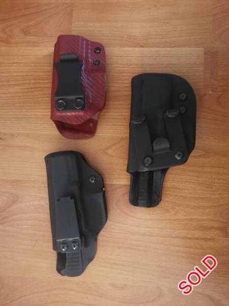 Glock 19/23 Holsters, 1 Reaper Custom Deep conceal 
1 Carter Kustom Carry Solution
(Red Sold)

R400 each Buyer account for shipping