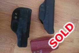 Glock 19/23 Holsters, 1 Reaper Custom Deep conceal 
1 Carter Kustom Carry Solution
(Red Sold)

R400 each Buyer account for shipping