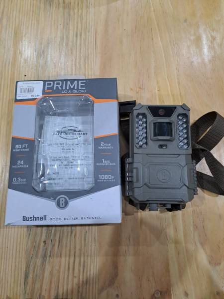Bushnell Prime Trail Camera, Bushnell Prime 24MP trail camera. Excellent condition. Comes with original packaging, receipt and 32gig SD card. R2000 Whattsapp Nick 0605272309