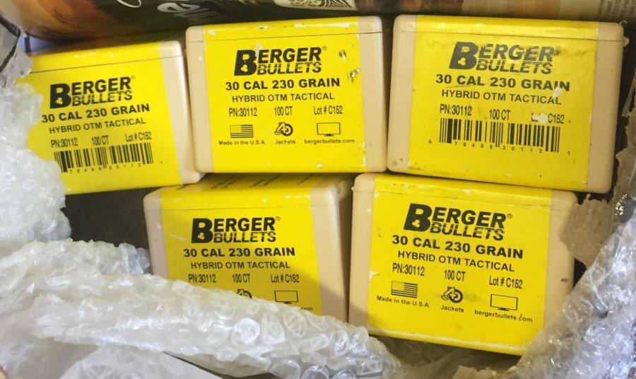 Berger 30 Cal 230 Grain Hybrid OTM Tactical, I Have 4 packs of Berger 30 Cal 230 Grain Hybrid OTM Tactical bullets. All 4 from the same batch.      R1600.00 each or R6 000.00 for all 4. 