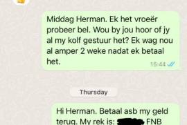 Herman 0817734978 Suspected Fraudster Beware , Herman - Scammer beware