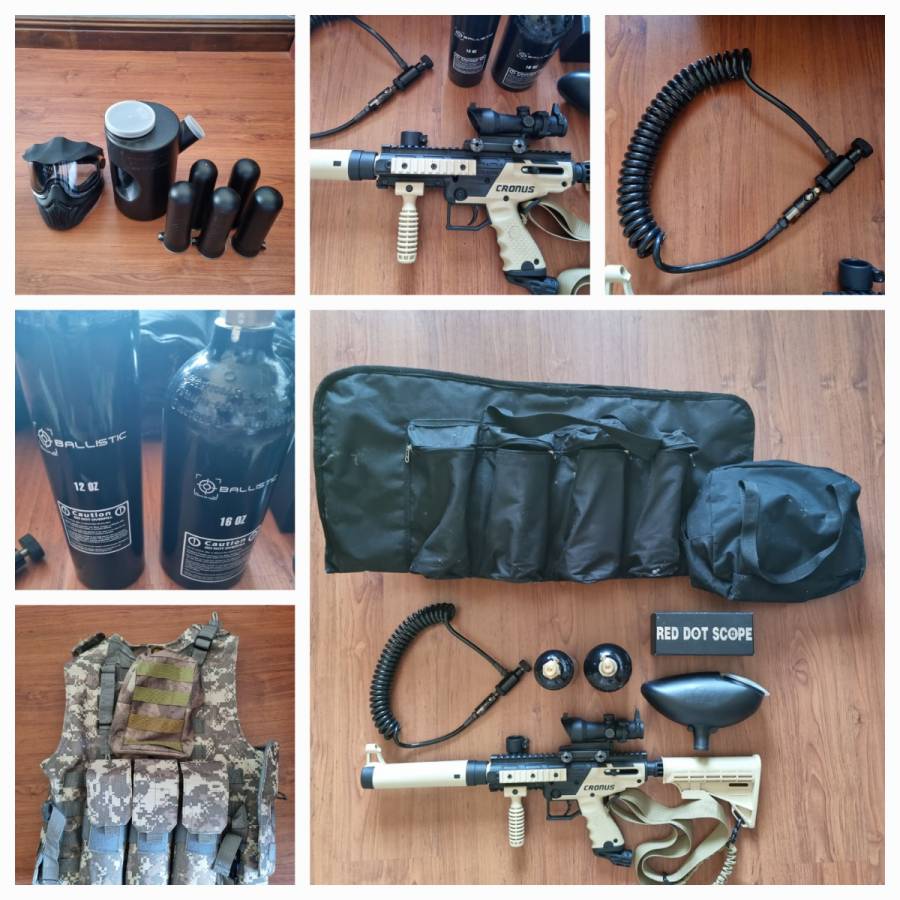 Tippman Cronus Paintball Set, Everything in perfect condition. Everything in photos are included. 