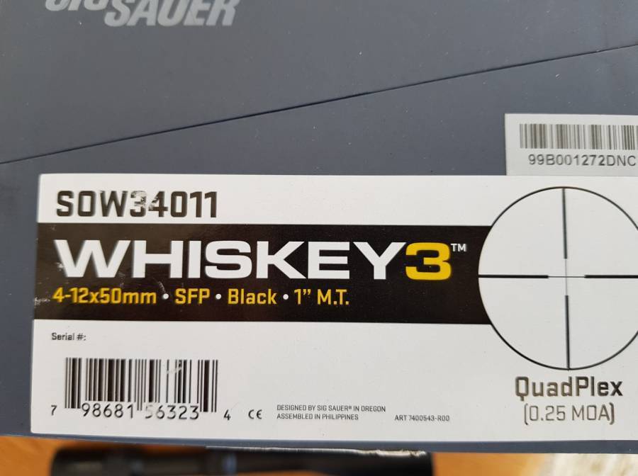 Sig Sauer Whiskey 5 3-15x44, Brand new Sig Sauer Whiskey 5 3-15x44 Quadplex