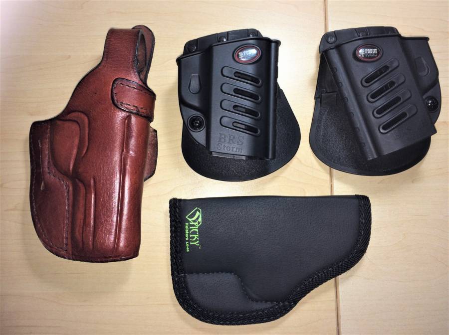 Holsters for Beretta PX4 Storm 9mm, 2 x Fobus holster ( LH & RH )
1 x Sticky Holster
1 x CSG Leather holster