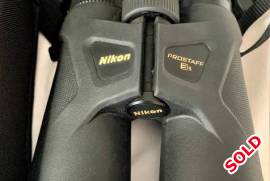 Nikon Prostaff 3s 10x42 binoculars in box as new., The Nikon Prostaff 3S 10x42 Binoculars feature Silver-Alloy coated prisms for bright imagery full of contrast. A 63º apparent angle of view improves ease of use and limits disorientation usually cause by large magnification optics. The Prostaff 3S is built with a durable rubber coated providing a non-slip grip even in wet conditions. To further enhance durability, the Prostaff 3S is weather sealed to protect it against water leakage and fog buildup.
