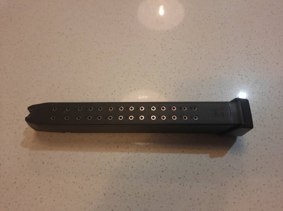 Glock 19 extended magazine, 33 round extended mag for sale never been used.