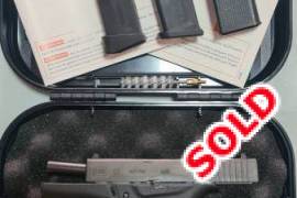 Brand New Glock G43 9mmP. Less than 50 shots, Private Sale in Gauteng.

Brand New Glock G43 - Only function tested with less than 50 rounds. Originally bought a pistol for the wife - but was diagnosed with cancer and cannot shoot pistols safely anymore. 
Based in West-Rand