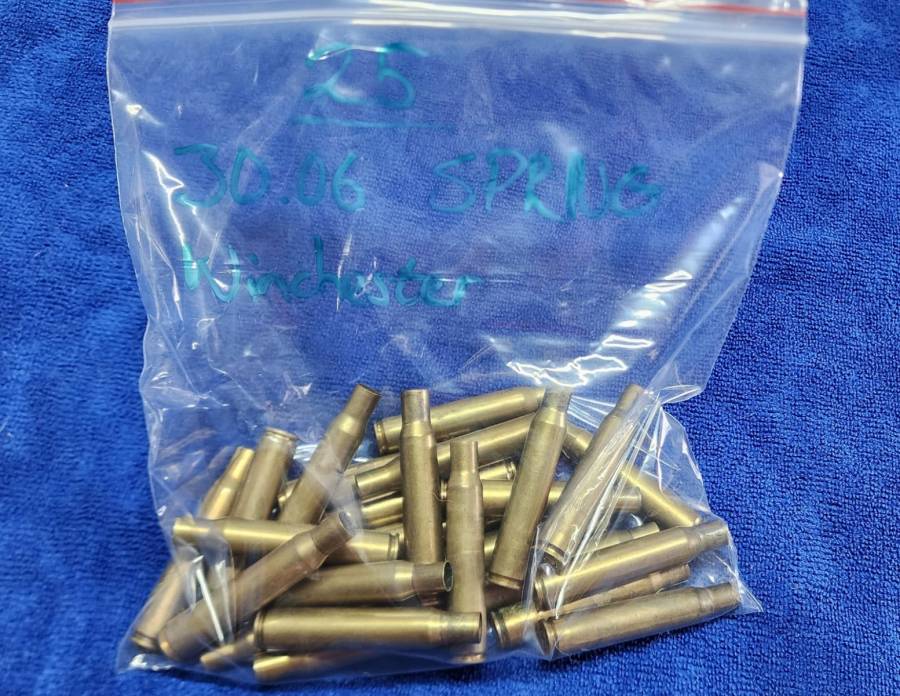 Winchester 30-06 Brass (25) Once fired, 25 Units, Once fired.