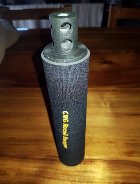 GMC RECOIL REAPER SILENCER, Silencer with muzzle brake very effective and still almost brand new for 30cal magnum rifle
Joe
0828495121