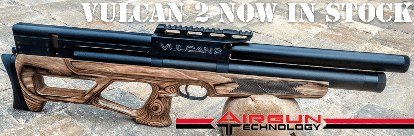 New VULCAN 2, New VULCAN 2, The all new designed Trigger, Longer Barrel, Bigger air tank, longer more effective Shrouded silencer, std side-lever. This is one of a few platforms that are equally at home shooting pellets and slugs accurately up to and past 250 m with sub 80 mm groups. 

Trade enquiries welcome
http://airgunnut.co.za/vulcan-rifle-wood-stock-cal-5-5mm?brand=airgun-technology

https://www.youtube.com/watch?v=EDiLylkxhW8




 