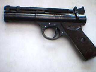 Springer airpistol, Airpistol is in good condition with original blueing largly intact.