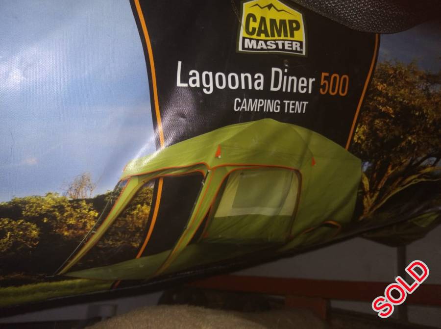 Camp master 5 sleeper tent, Campmaster lagoona Dine 500, 5 sleeper, used only once. Excellent condition!!!